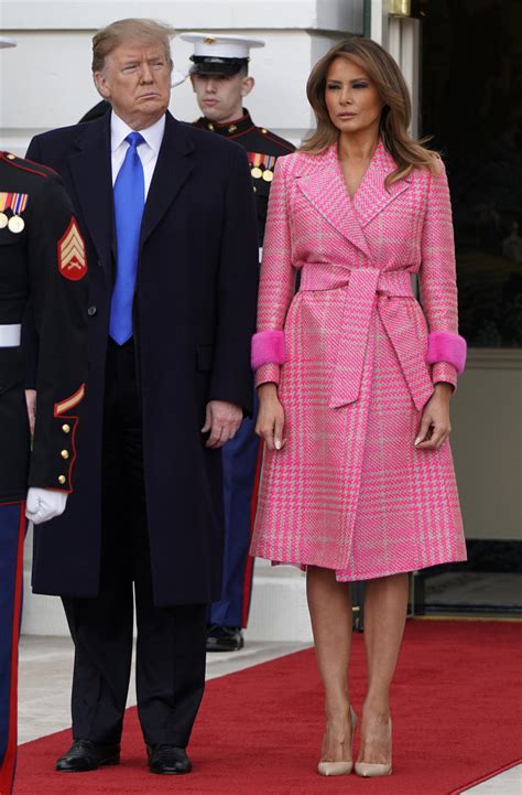 Melania Trump steps out in expensive pink Fendi coat 